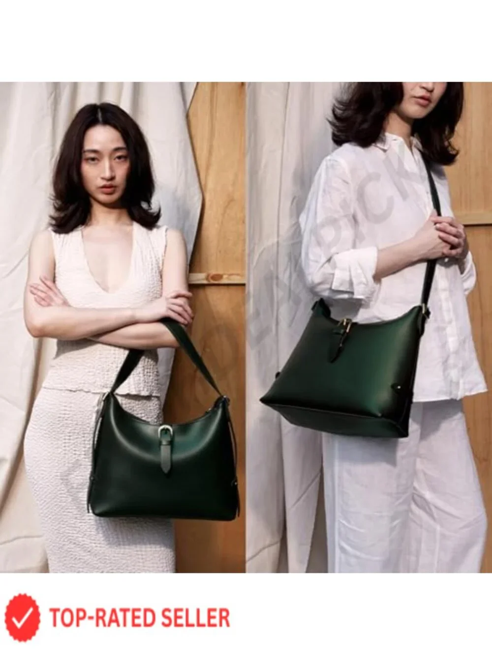 Vegan Leather Hobo Bag Medium Crossbody Shoulder Purse Handbag